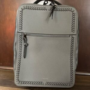 Calpak Kaya 15 inch Laptop Backpack in Charcoal Gray with Stitch Detail
